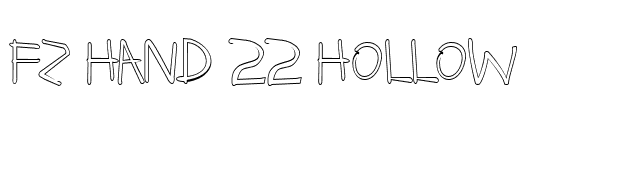 FZ HAND 22 HOLLOW font preview