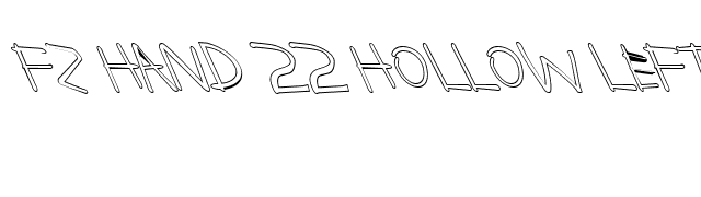 FZ HAND 22 HOLLOW LEFTY font preview