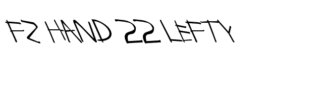 FZ HAND 22 LEFTY font preview