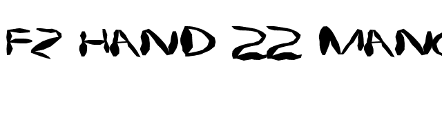 FZ HAND 22 MANGLED EX font preview