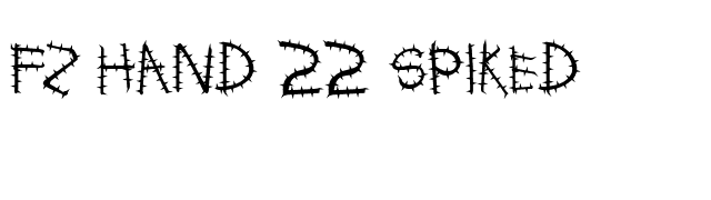 FZ HAND 22 SPIKED font preview