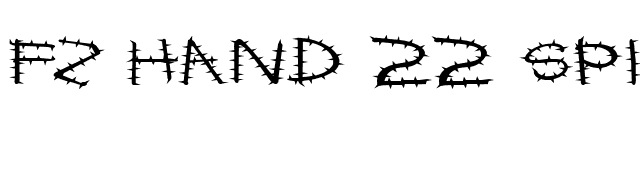 FZ HAND 22 SPIKED EX font preview