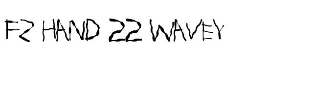 FZ HAND 22 WAVEY font preview