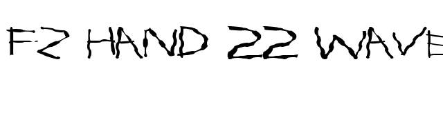 FZ HAND 22 WAVEY EX font preview