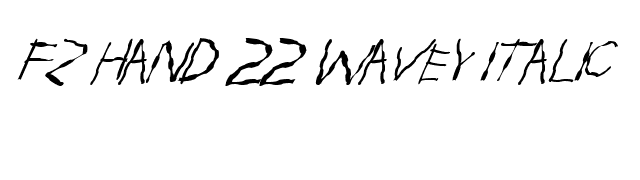 FZ HAND 22 WAVEY ITALIC font preview