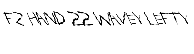 FZ HAND 22 WAVEY LEFTY font preview