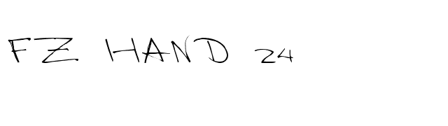 FZ HAND 24 font preview