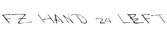 FZ HAND 24 LEFTY font preview