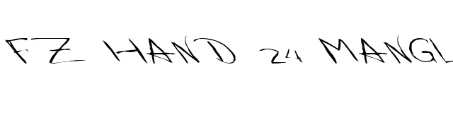 FZ HAND 24 MANGLED LEFTY font preview