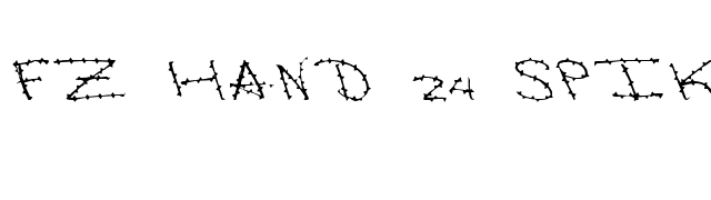 FZ HAND 24 SPIKED font preview