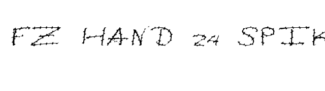 FZ HAND 24 SPIKED ITALIC font preview