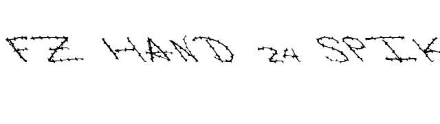 FZ HAND 24 SPIKED LEFTY font preview