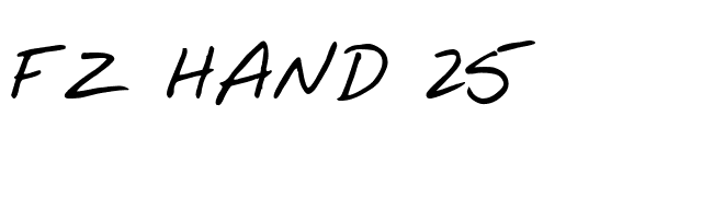 FZ HAND 25 font preview