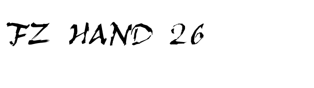 FZ HAND 26 font preview