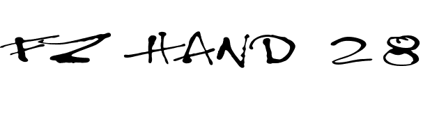 FZ HAND 28 EX font preview