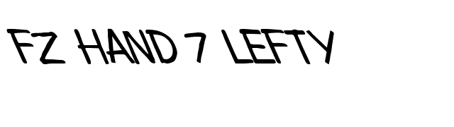 FZ HAND 7 LEFTY font preview