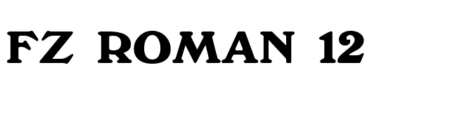 FZ ROMAN 12 font preview