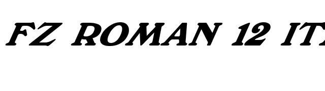 FZ ROMAN 12 ITALIC font preview