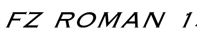 FZ ROMAN 13 ITALIC font preview