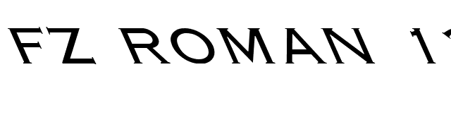 FZ ROMAN 13 LEFTY font preview