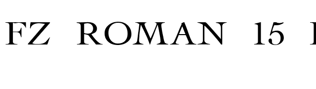 FZ ROMAN 15 EX font preview