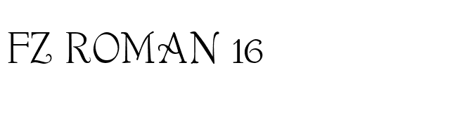 FZ ROMAN 16 font preview