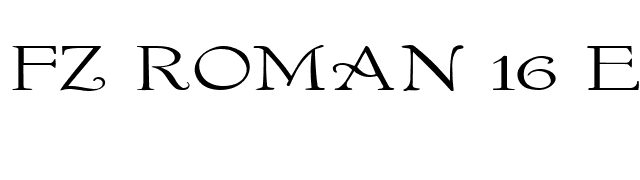 FZ ROMAN 16 EX font preview