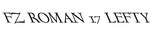 FZ ROMAN 17 LEFTY font preview