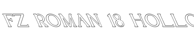 FZ ROMAN 18 HOLLOW LEFTY font preview