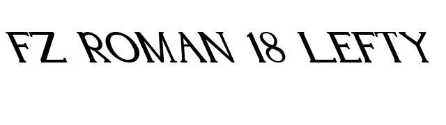 FZ ROMAN 18 LEFTY font preview