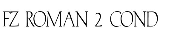 FZ ROMAN 2 COND font preview