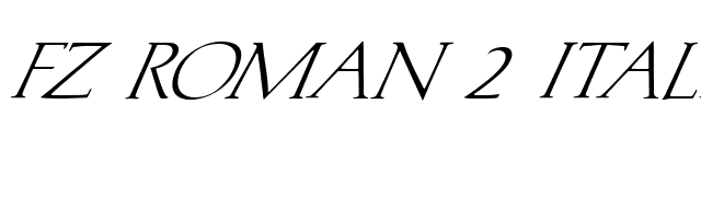 FZ ROMAN 2 ITALIC font preview