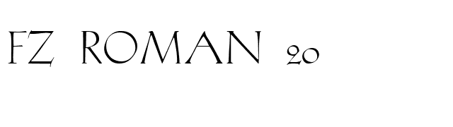 FZ ROMAN 20 font preview