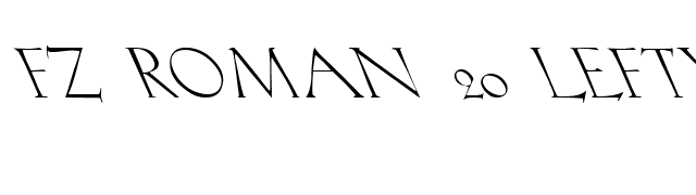 FZ ROMAN 20 LEFTY font preview