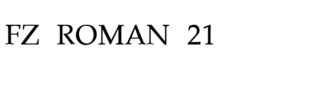 FZ ROMAN 21 font preview