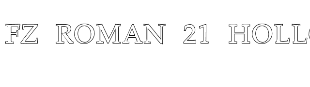 FZ ROMAN 21 HOLLOW font preview