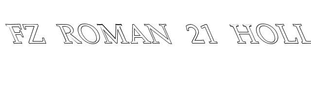 FZ ROMAN 21 HOLLOW LEFTY font preview