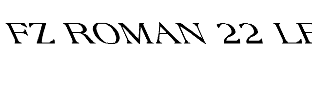 FZ ROMAN 22 LEFTY font preview