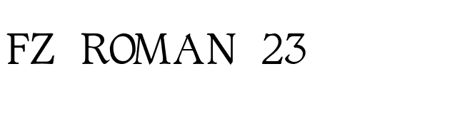 FZ ROMAN 23 font preview