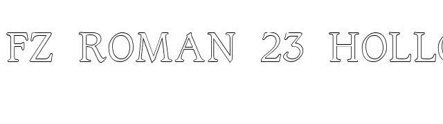 FZ ROMAN 23 HOLLOW font preview