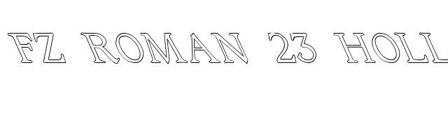 FZ ROMAN 23 HOLLOW LEFTY font preview