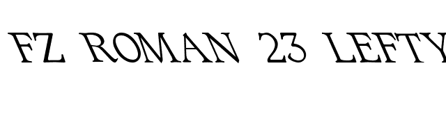 FZ ROMAN 23 LEFTY font preview