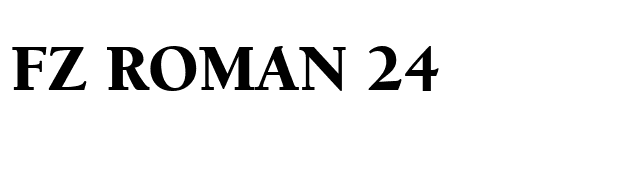 FZ ROMAN 24 font preview