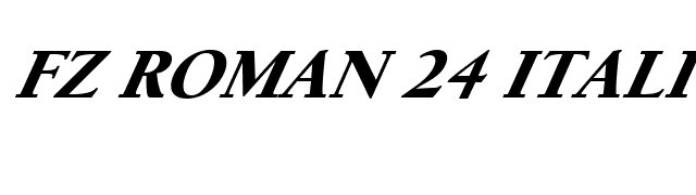 FZ ROMAN 24 ITALIC font preview