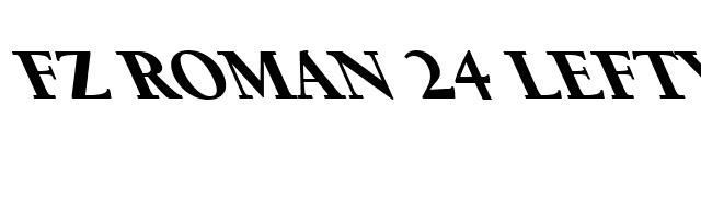 FZ ROMAN 24 LEFTY font preview