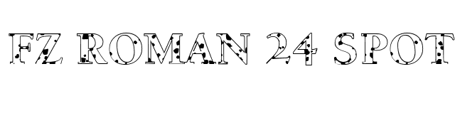 FZ ROMAN 24 SPOTTED font preview