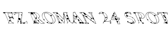 FZ ROMAN 24 SPOTTED LEFTY font preview