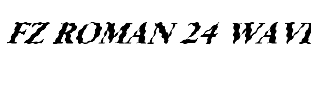 FZ ROMAN 24 WAVEY ITALIC font preview