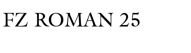 FZ ROMAN 25 font preview