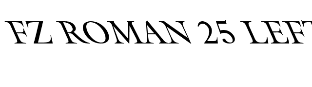 FZ ROMAN 25 LEFTY font preview